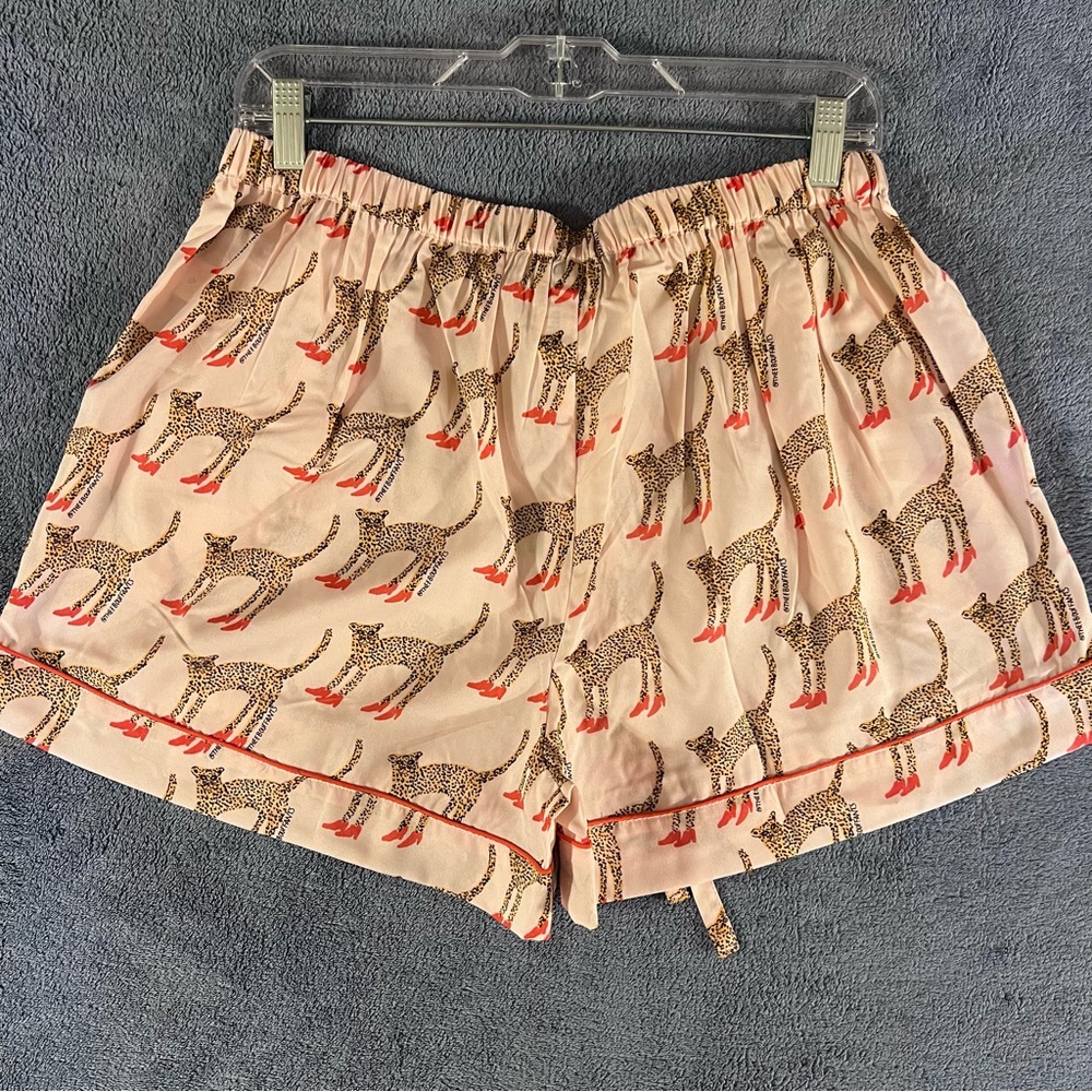 Bouffants & Broken Hearts Cheetah Shorty Pajama Set Medium Pink - Picture 10 of 17